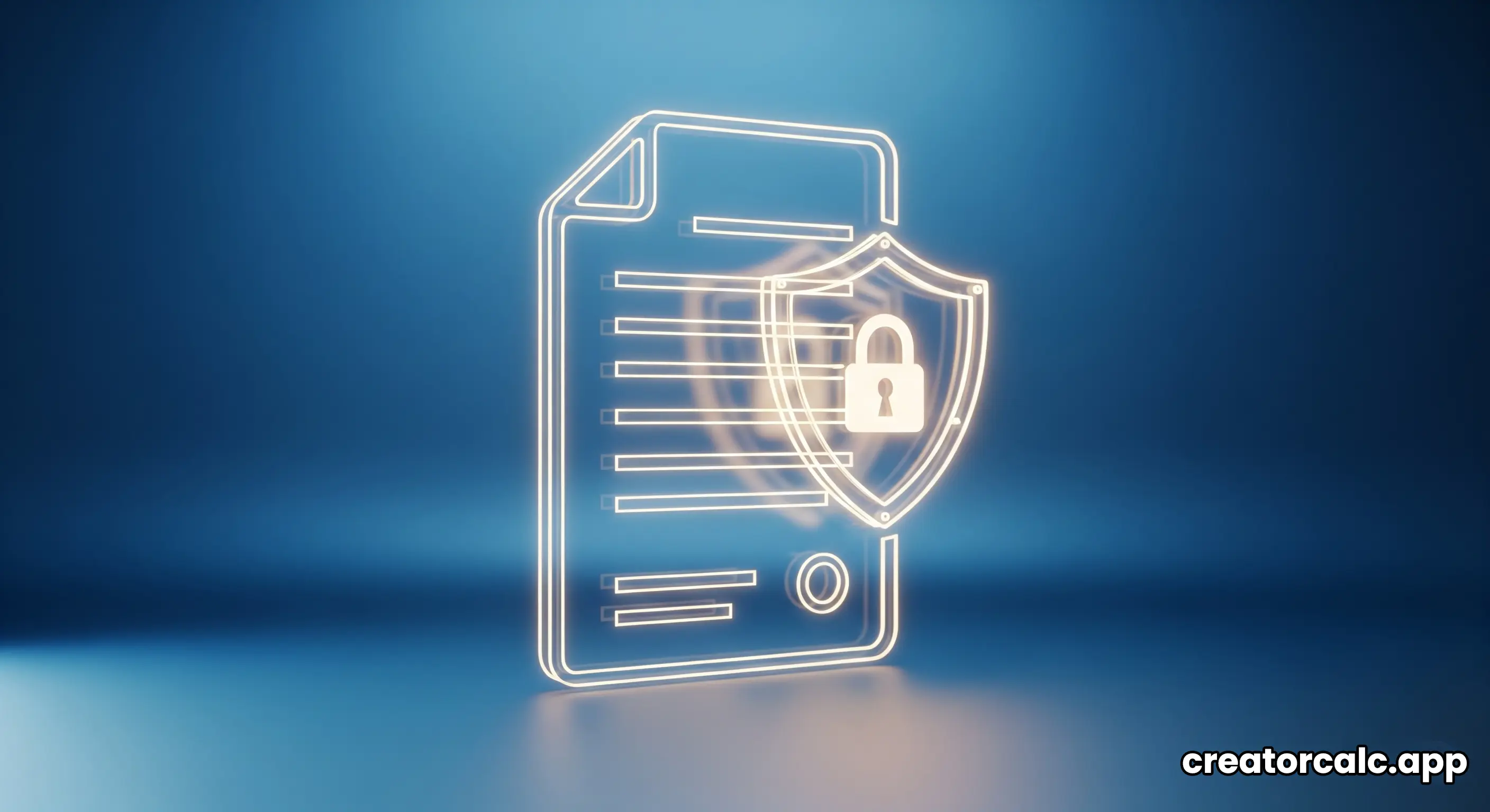 A document with a lock and shield icon, symbolizing the importance of a privacy policy.